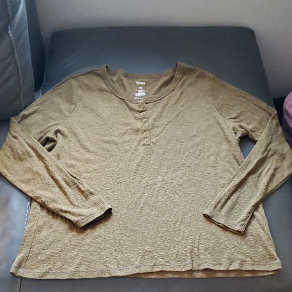 Sonoma Tops - Sonoma OLIVE GREEN Buttoned Henley Shirt sz XXL NWOT